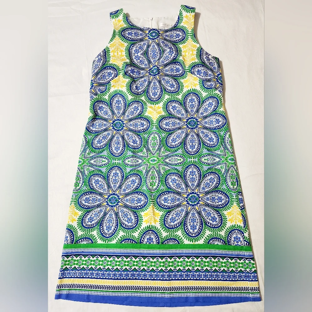 London Times Sleeveless Floral Shift Dress Size 2 - Picture 6 of 6